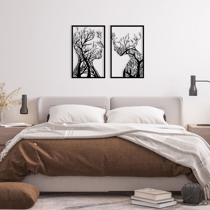 Wallity Lutuf Accesorio Decorativo de Pared de Metal Negro
